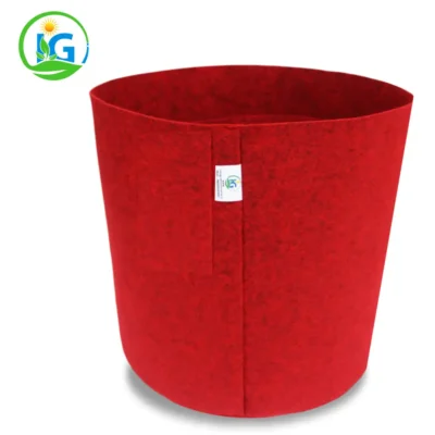 15x15 inch red geo fabric grow bag