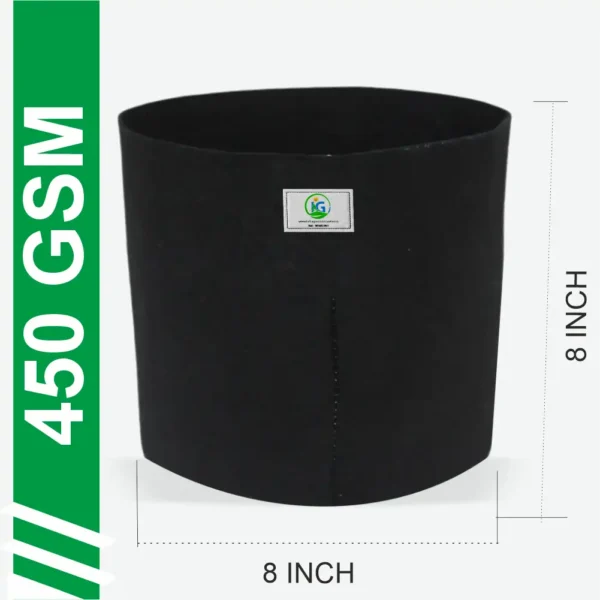 8x8 inch geo fabric grow bag