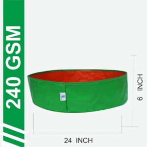 HDPE Grow Bag 24×6 Inch | 240 GSM | UV Protected for Terrace & Kitchen Gardening