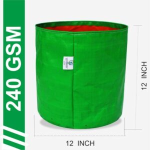 HDPE Grow Bag 12×12 Inch | 240 GSM | UV Protected for Gardening